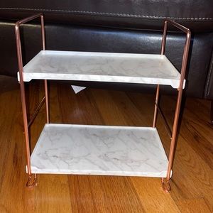 MONAT marble and rose gold vanity tray